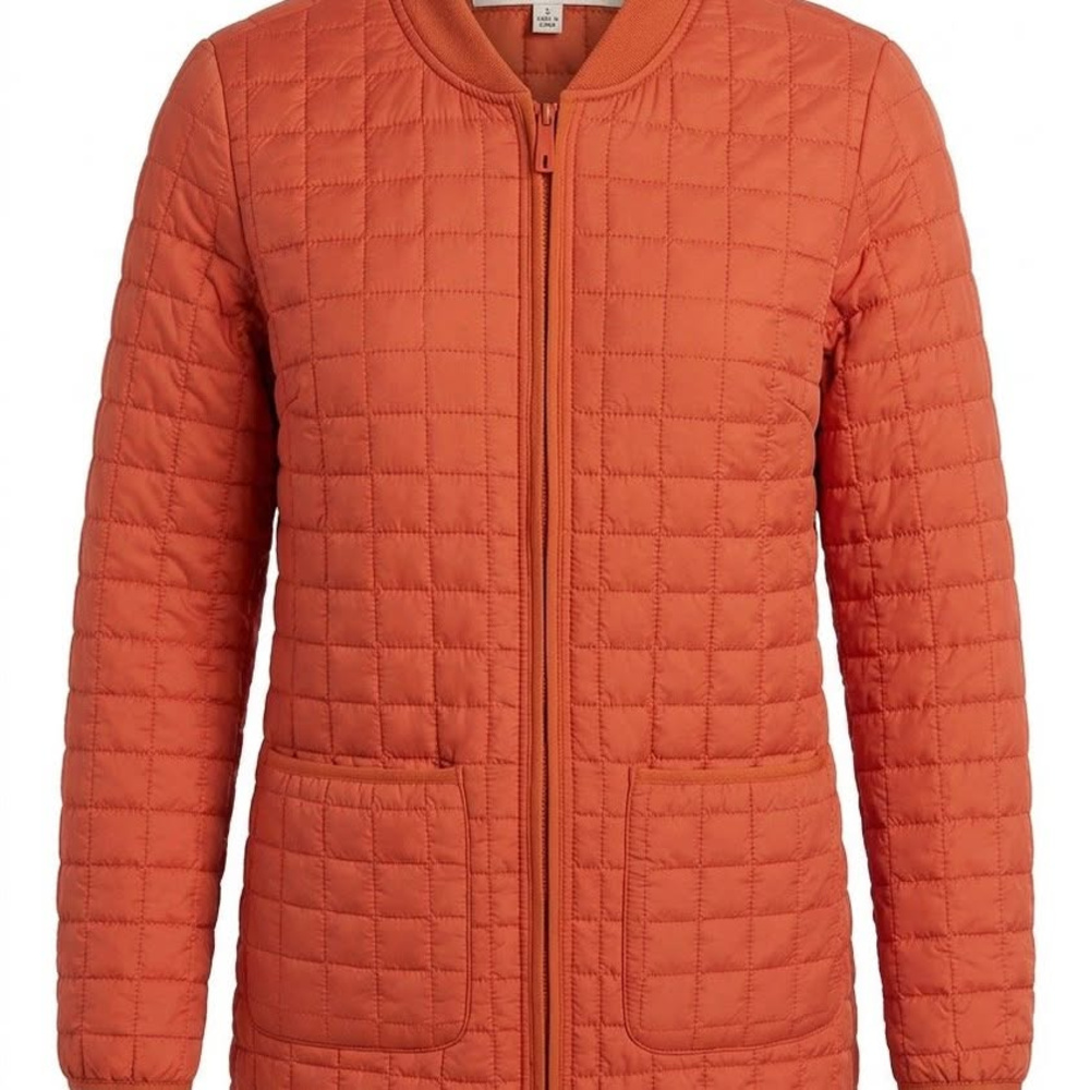 Quilted puffer coat, Kenneth Cole New York, women's mid-length style, Size S